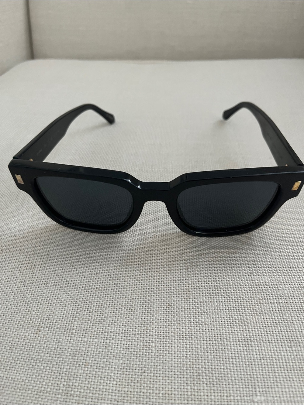 Louis Vuitton LV Escape Black Square Sunglasses with Gold Accents